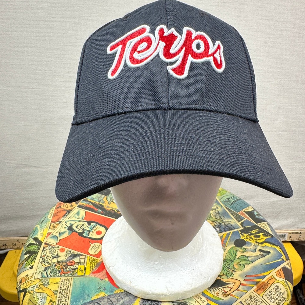 Under Armour Hat Maryland Terrapins Mens M/L Black Excellent Terps Stretch Fit
